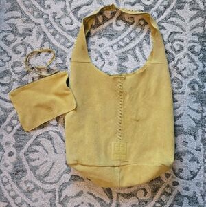 Haute Hippie Yellow Suede Women's Bag Set